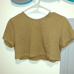 Forest green crop top
